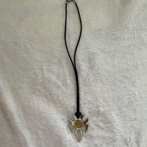 Yellow and White 19Kt Gold Mens Pendant